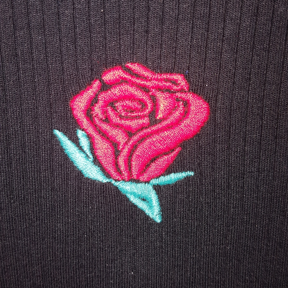 NWOT rose embroidered dress